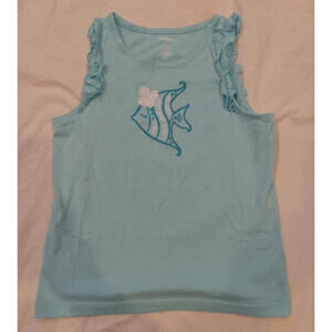 Gymboree Girl's Size 12 Green Tropical Fish Design Tank Top Sleeveless Top